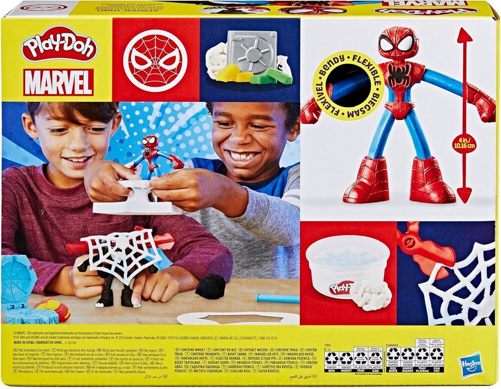 Play-Doh Marvel Spider-Man Launch Slice Battle Playset 2  Action Figures NWT